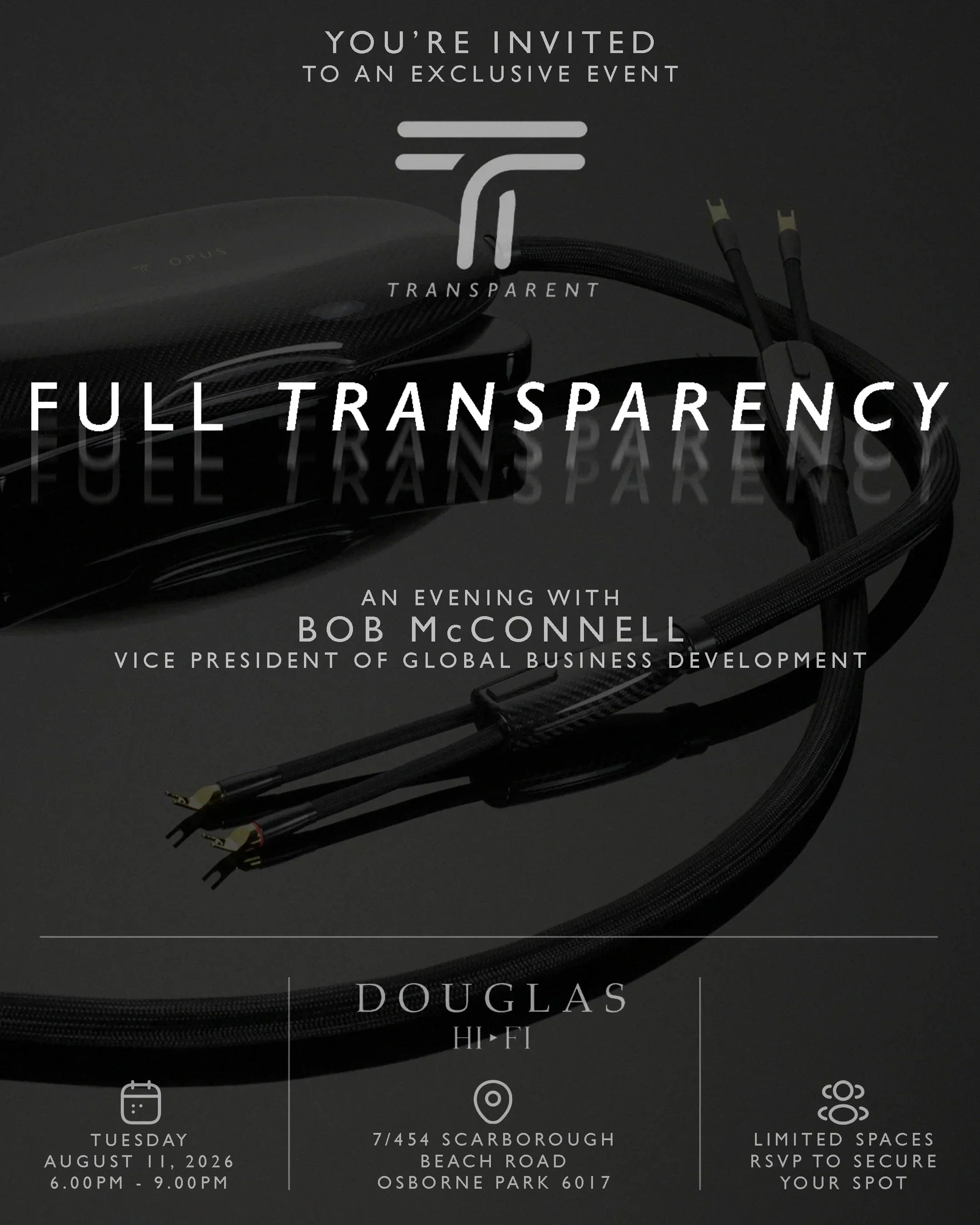 "Full Transparency" Event at Douglas Hi-Fi
