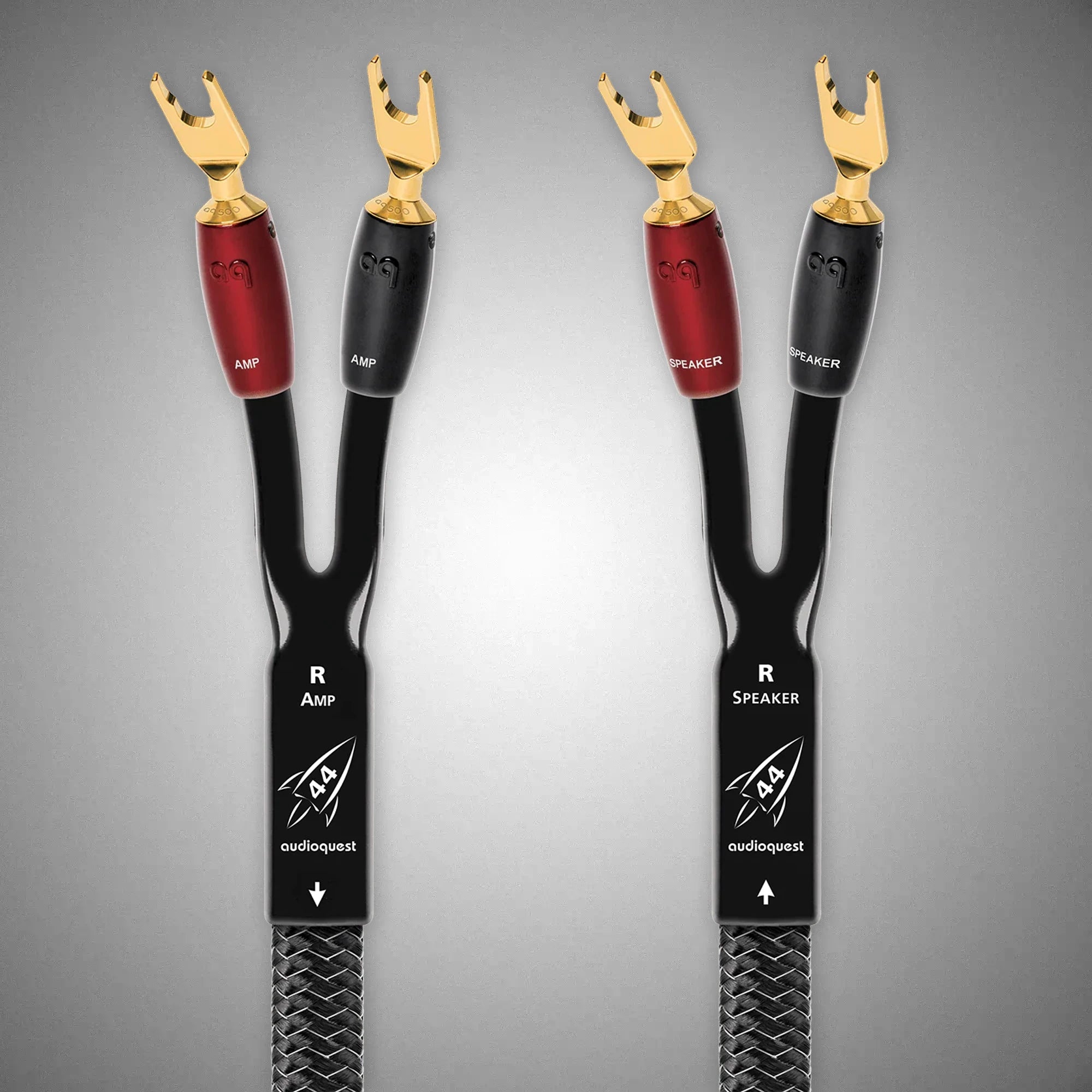 AUDIOQUEST ROCKET 44 Speaker Cable with Gold Spades - DOUGLAS HIFI