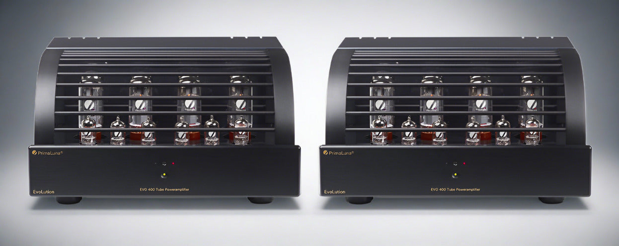 Douglas HiFi  - PrimaLuna EVO 400 Power Amplifier Black Mono Block Pair - Osborne Park - Perth - Western Australia