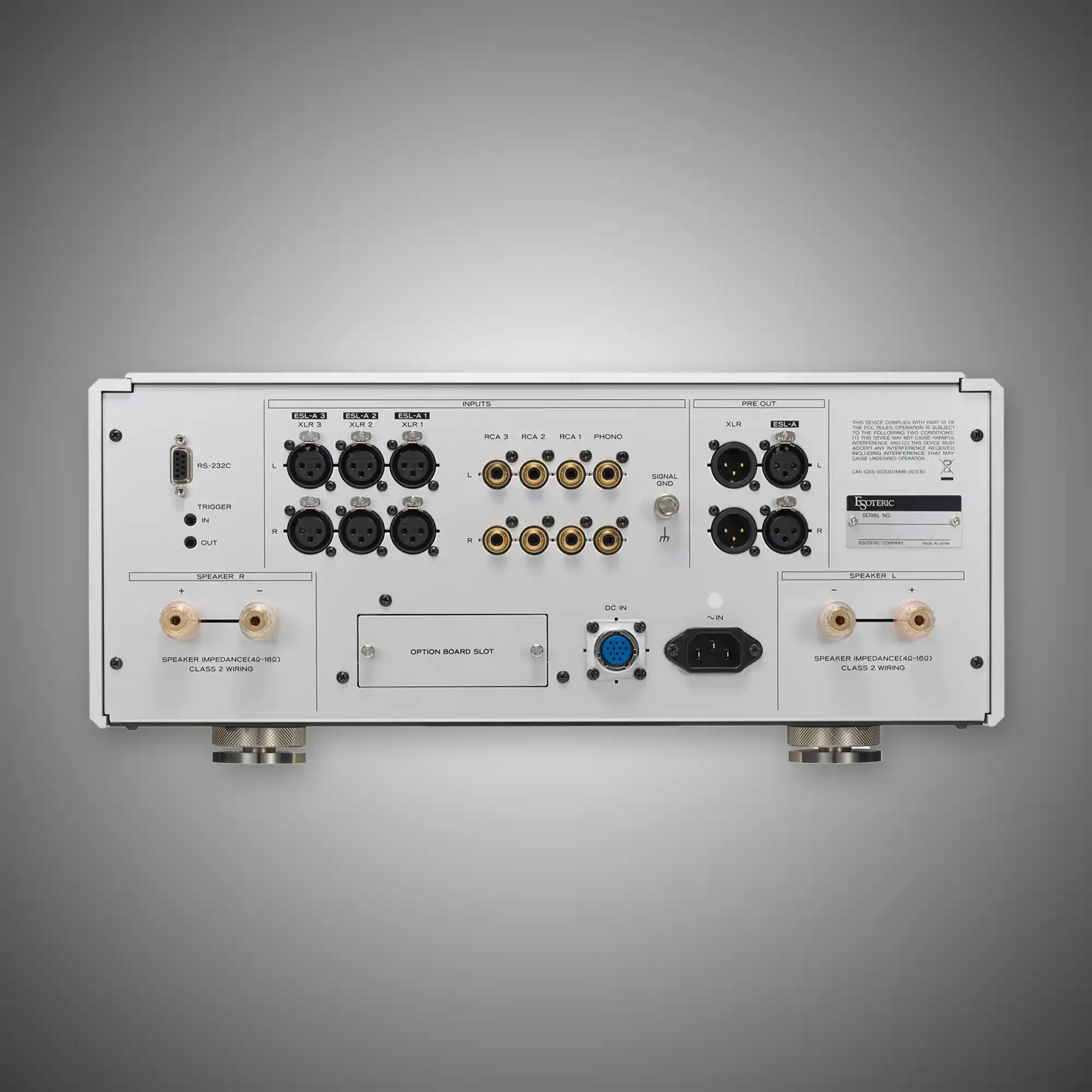 Esoteric F-01 Class A Integrated Amplifier Rear - DOUGLAS HIFI