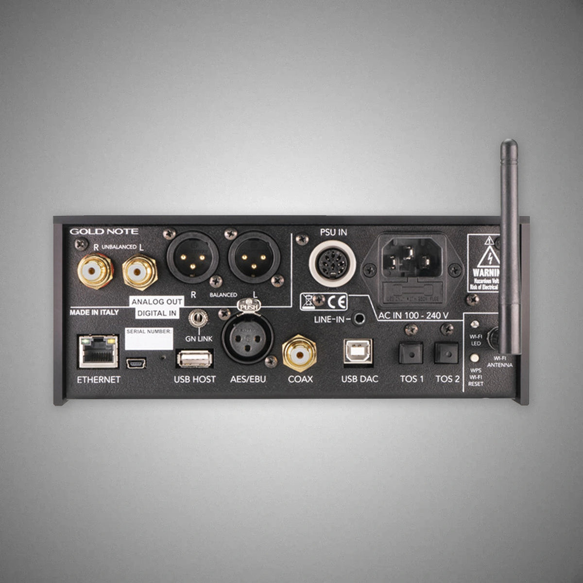 GOLD NOTE DS10+ Network Streamer Rear - DOUGLAS HIFI