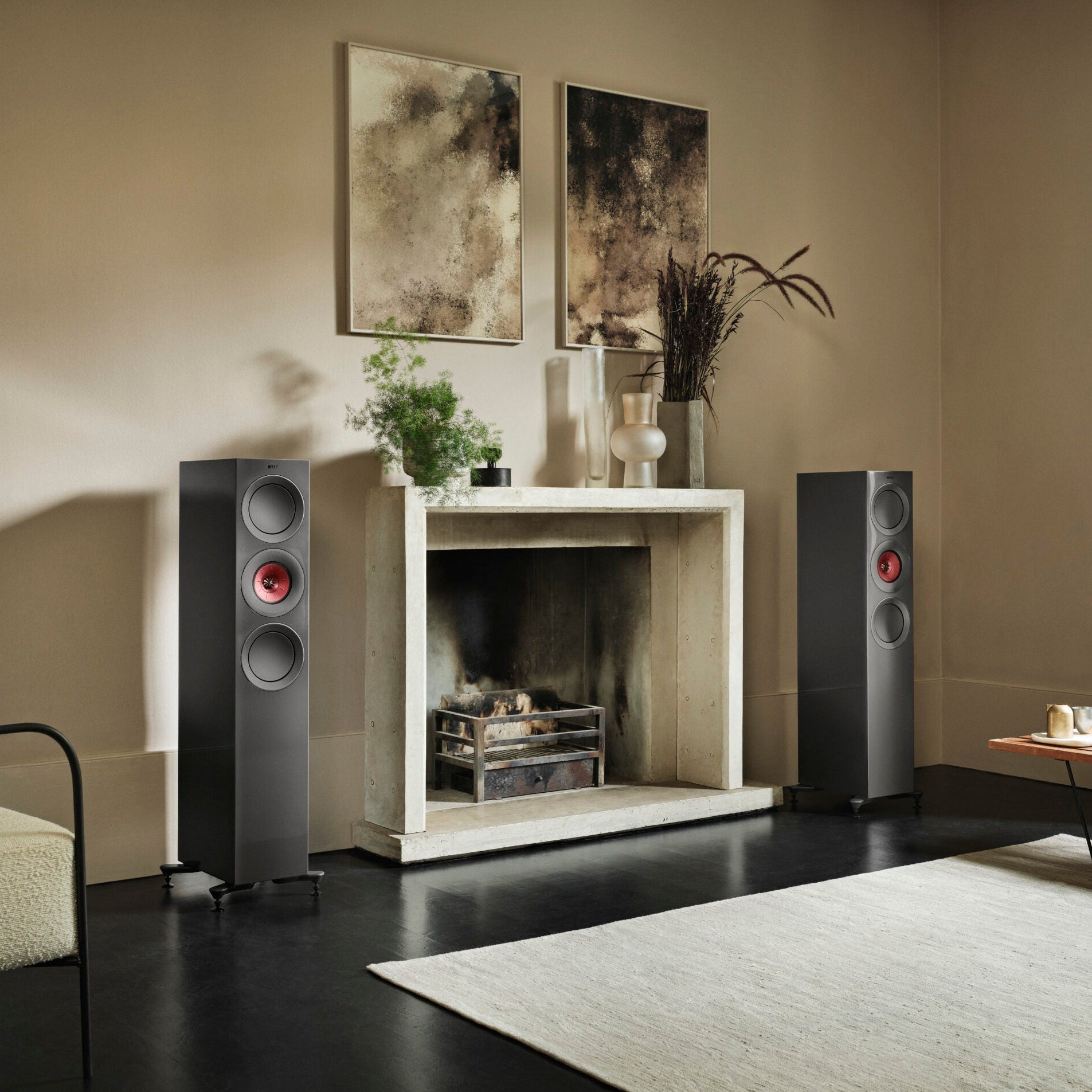KEF R7 Meta Titanium Finish (Lifestyle shot) - Douglas HiFi Perth