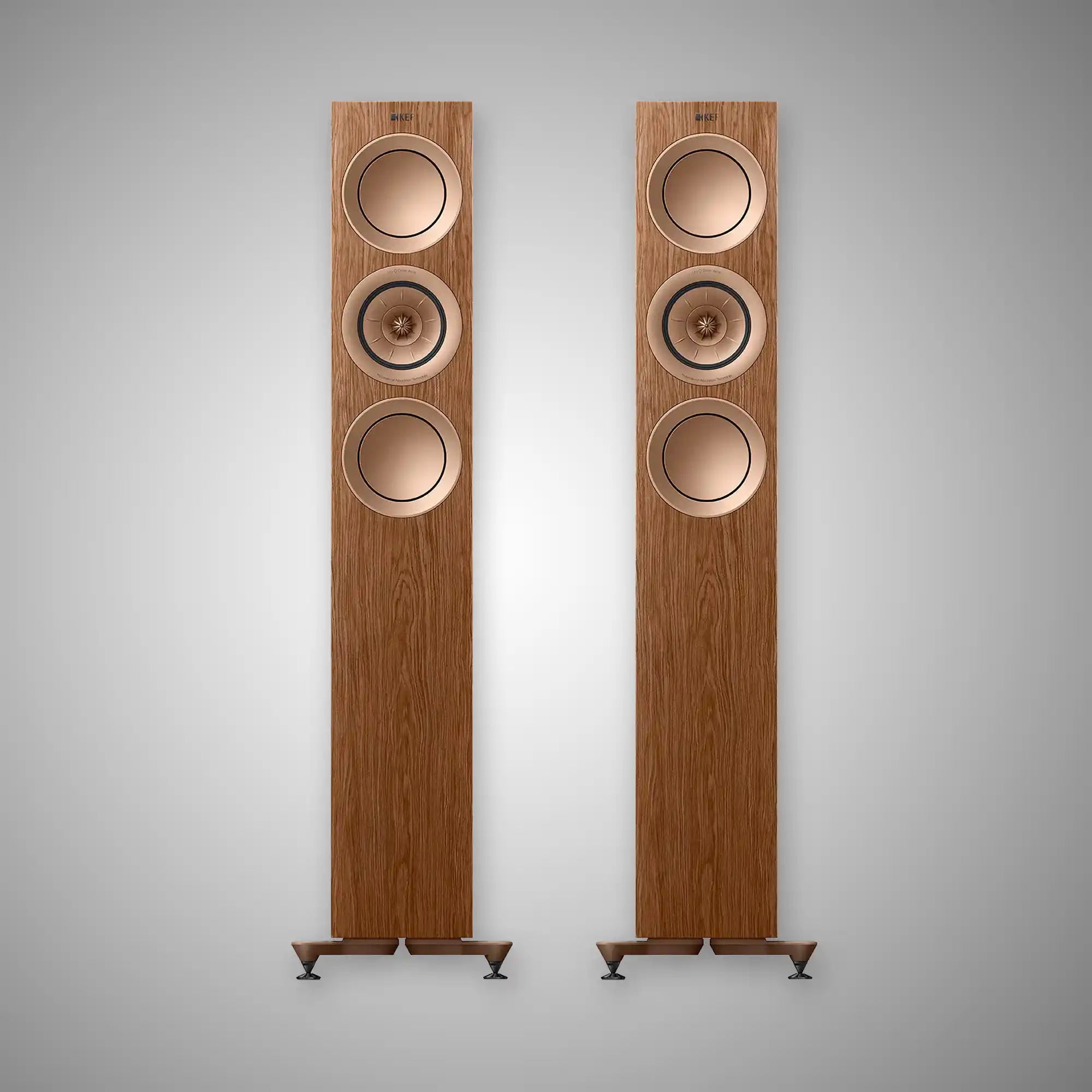 KEF R5 Meta Floorstanding Speakers Walnut - DOUGLAS HIFI