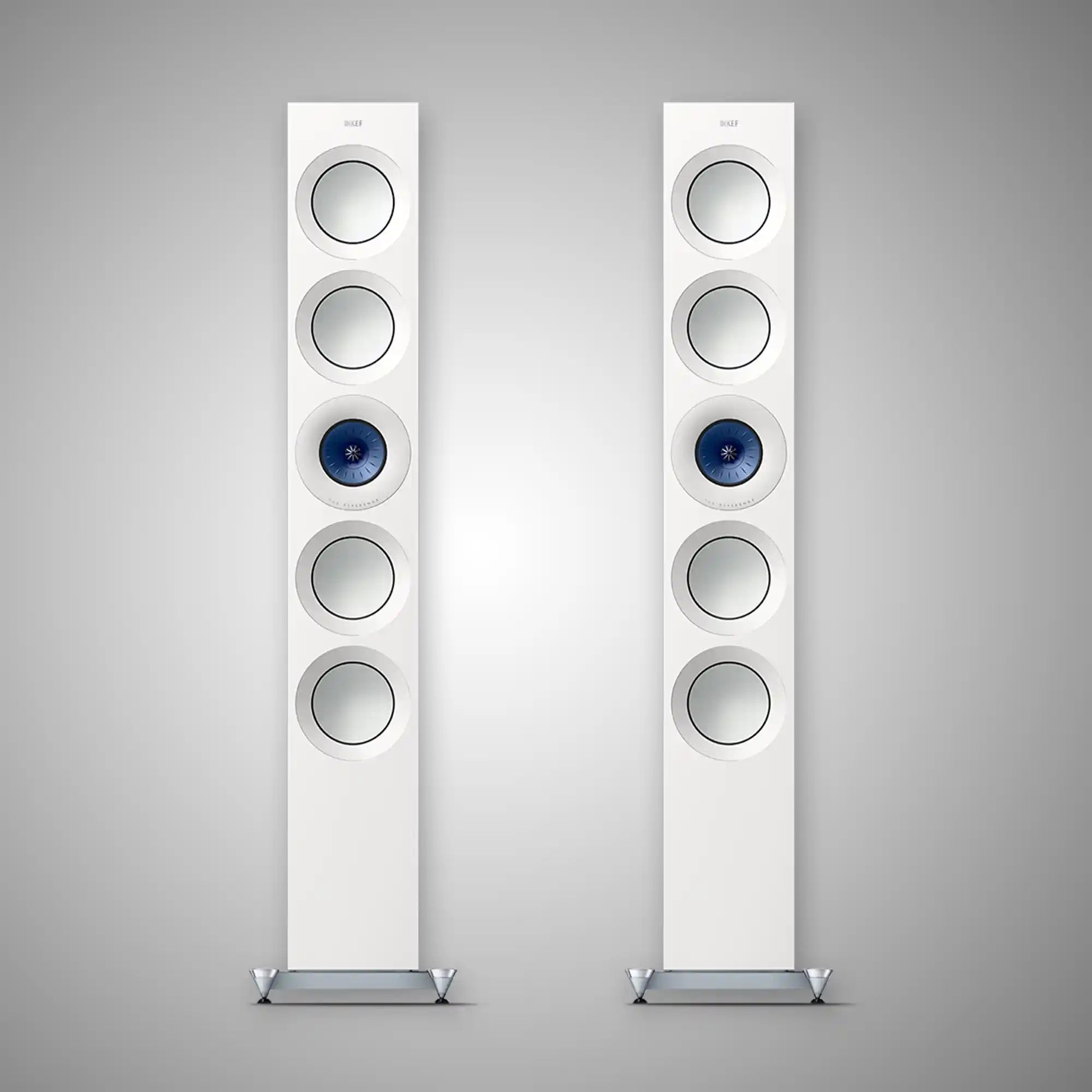 KEF REFERENCE 5 META Floorstanding Speakers High Gloss White/Blue - DOUGLAS HIFI
