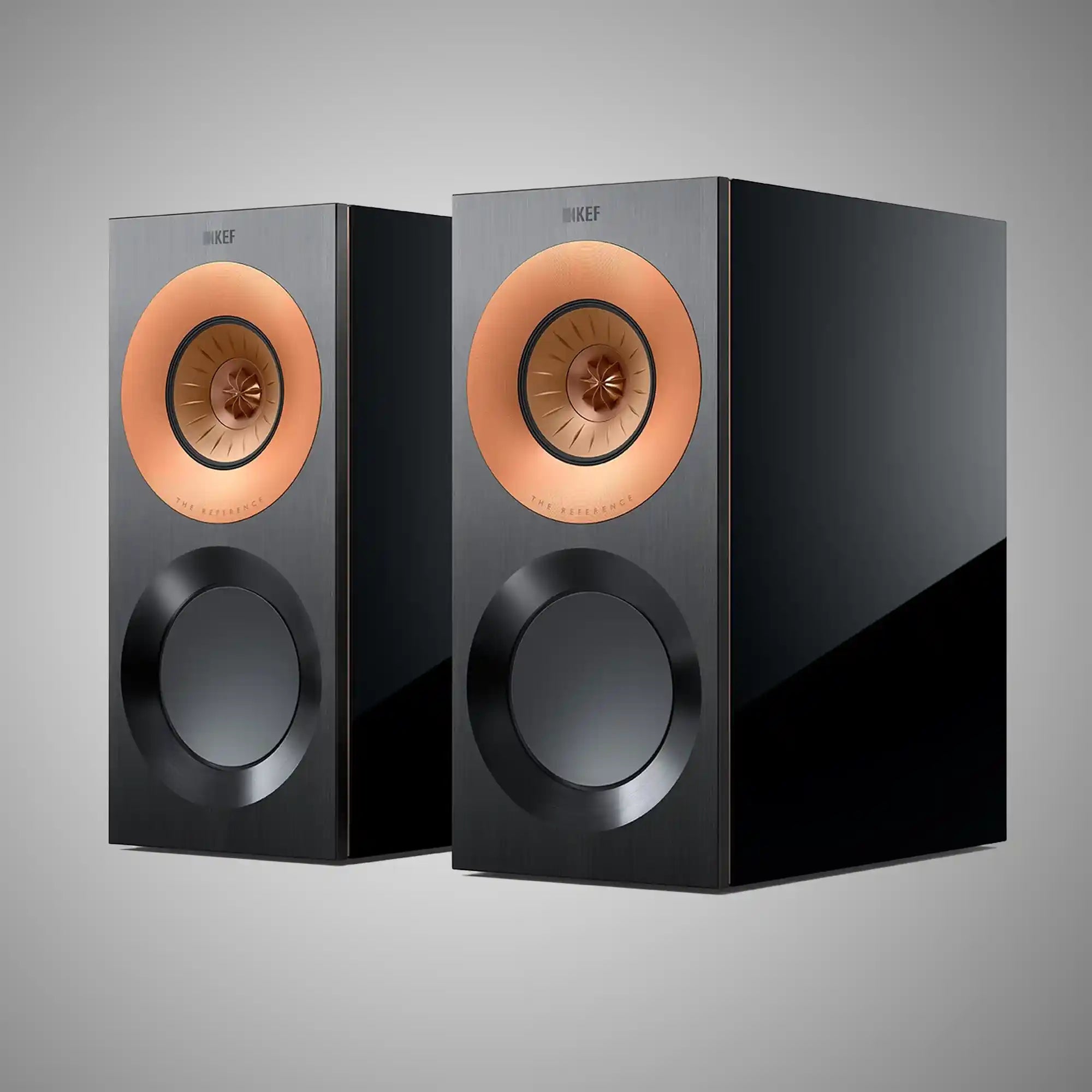 KEF Reference 1 Standmount Speakers Gloss Black/Copper - DOUGLAS HIFI