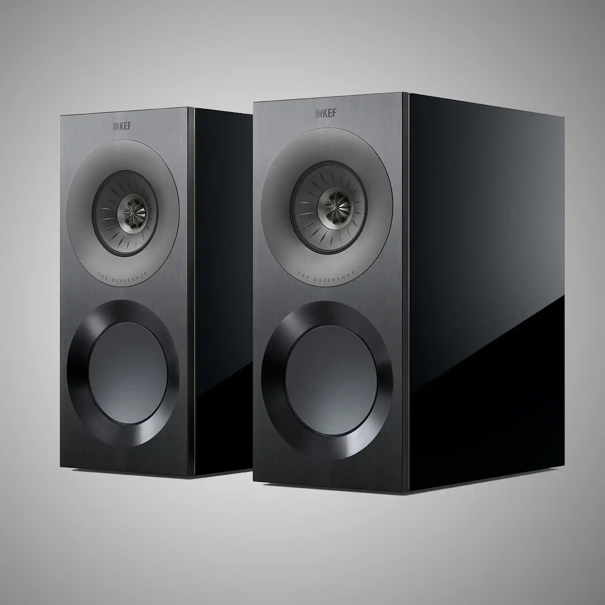 KEF Reference 1 Standmount Speakers Gloss Black/Grey - DOUGLAS HIFI