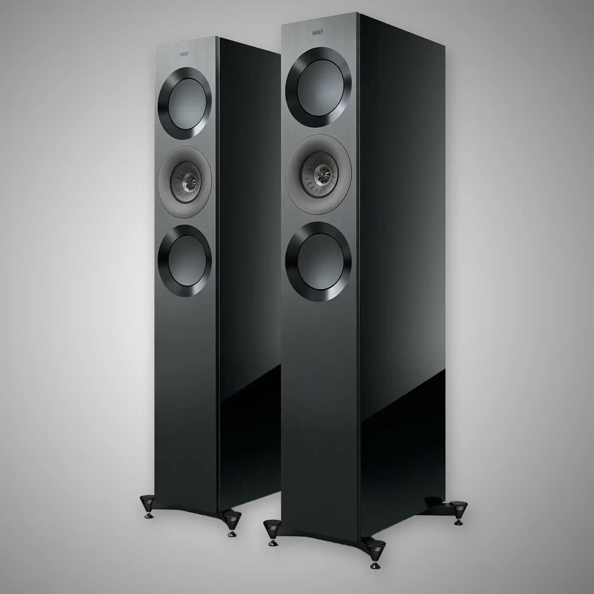 KEF Reference 3 Floorstanding Speakers Gloss Black/Grey - DOUGLAS HIFI