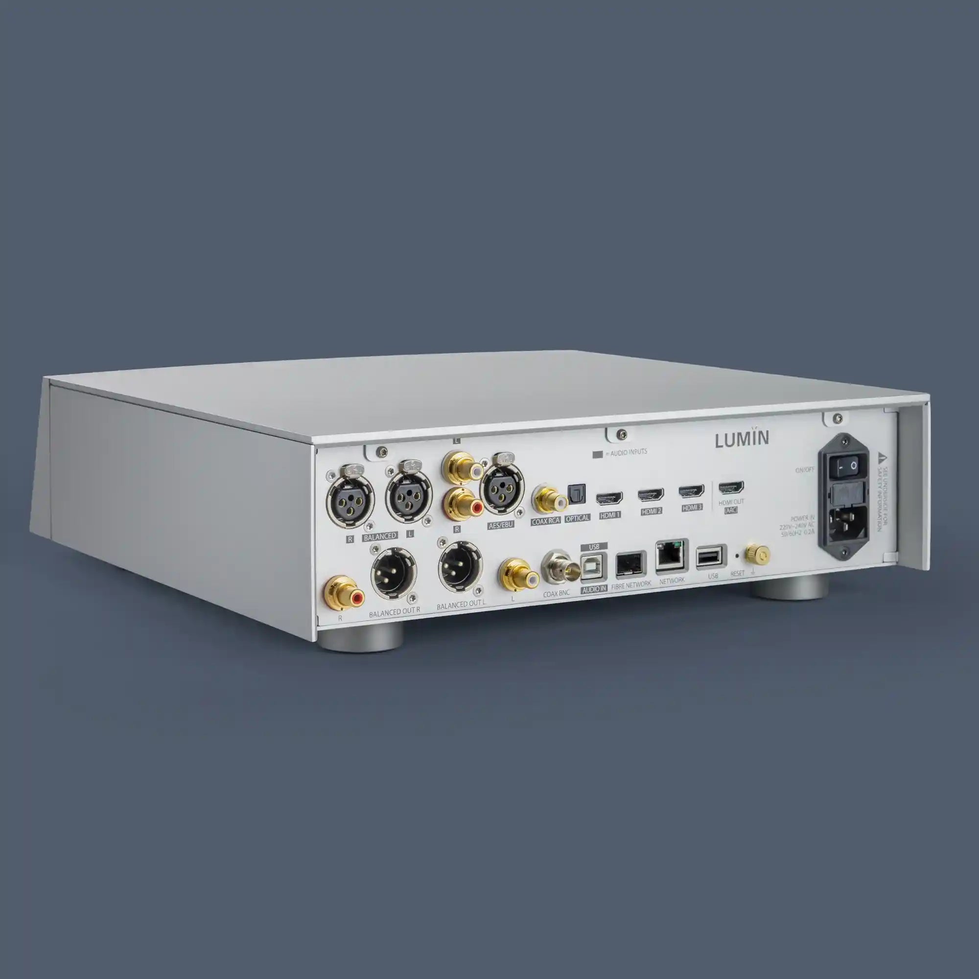 Lumin P2 Streaming DAC/Preamplifier (SILVER Rear) - DOUGLAS HIFI