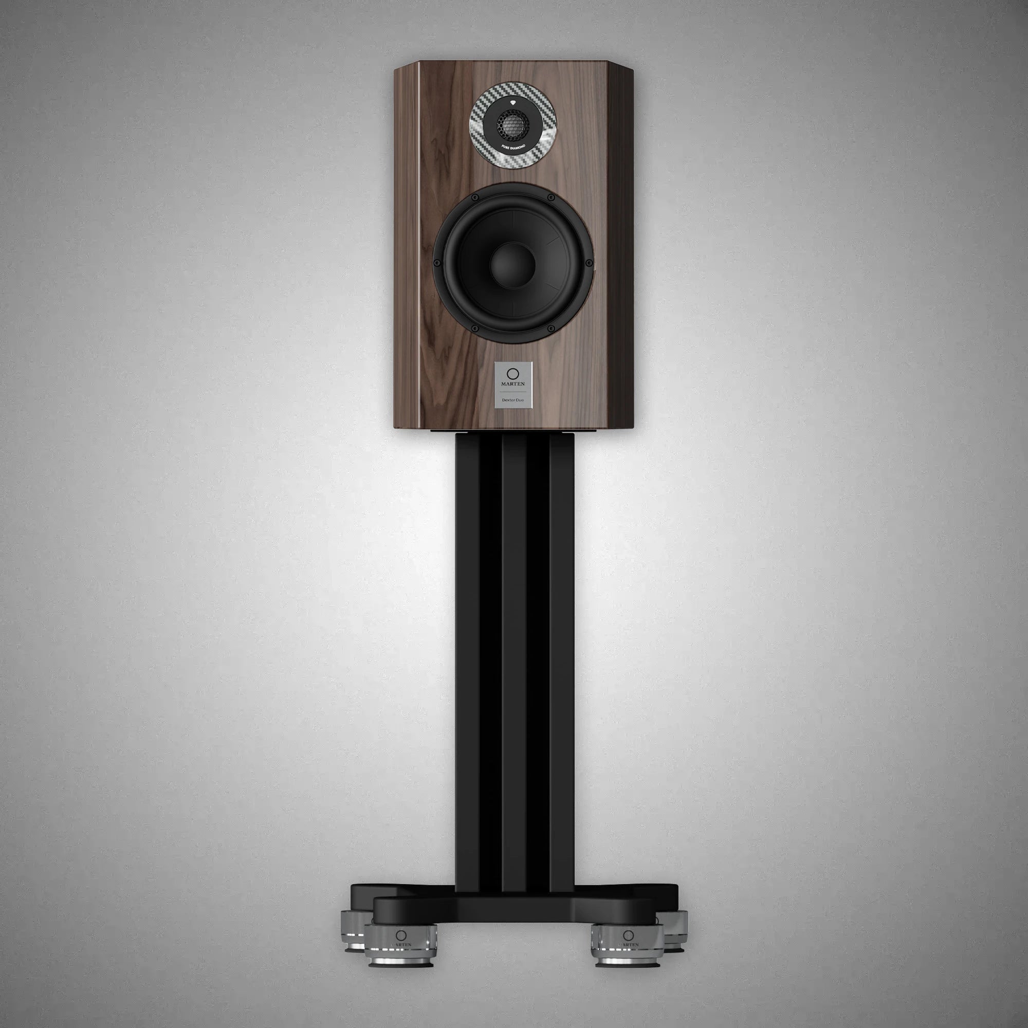 MARTEN DEXTER DUO Speakers with Stands Piano Walnut - DOUGLAS HIFI