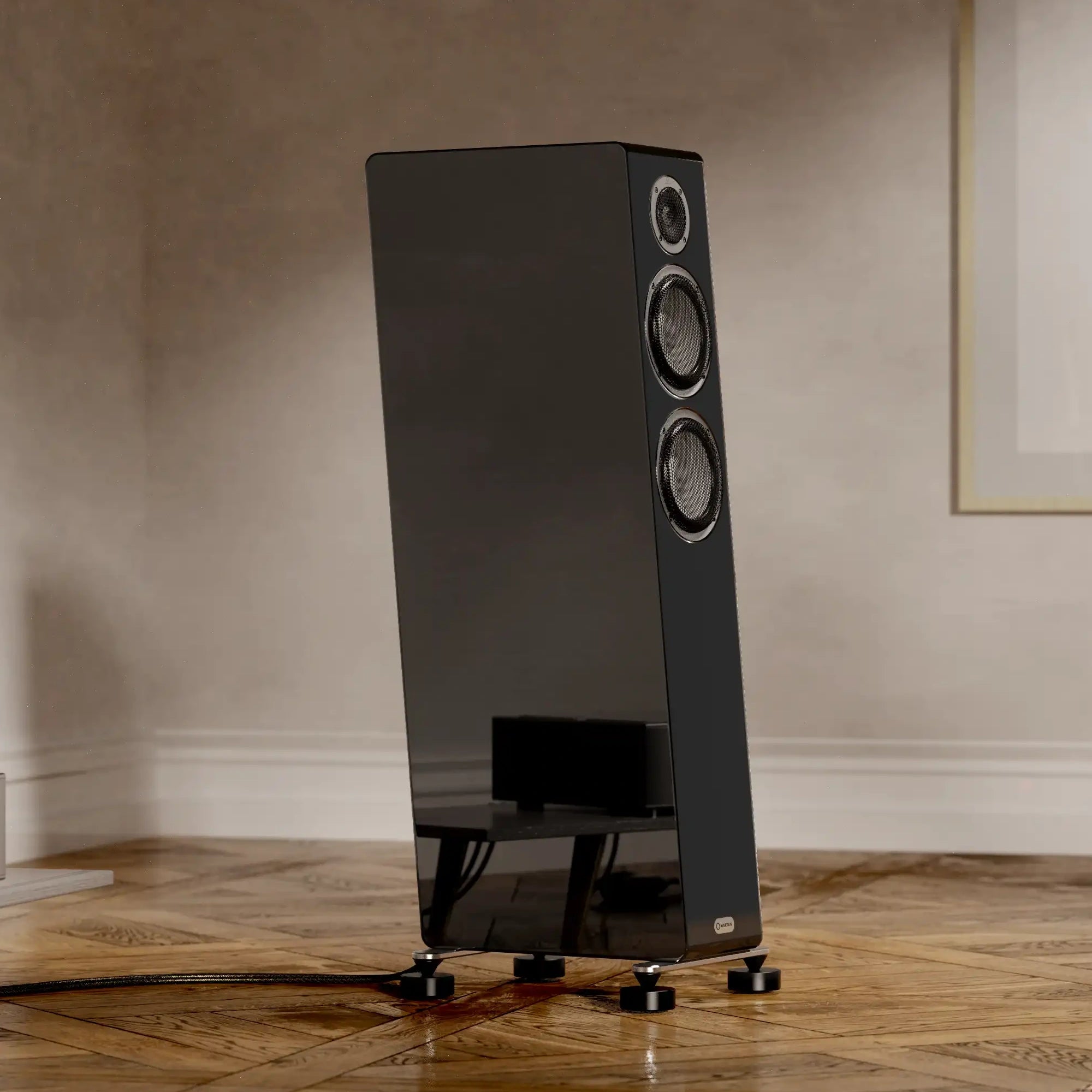 MARTEN Oscar Trio Floorstanding Speakers Piano Black - DOUGLAS HIFI
