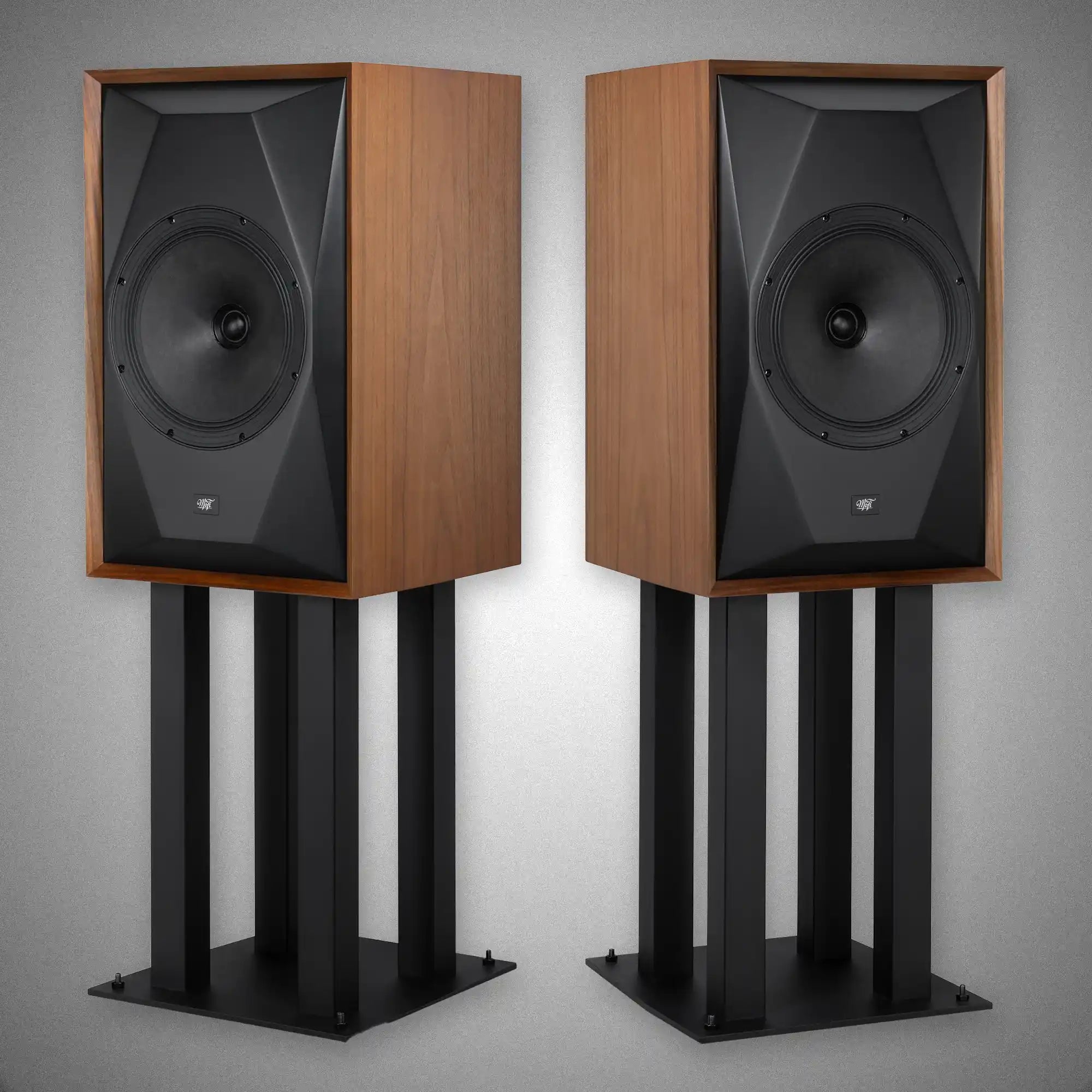 MoFI Sourcepoint 10 Master Edition Speakers Walnut with Standard Stands - DOUGLAS HIFI