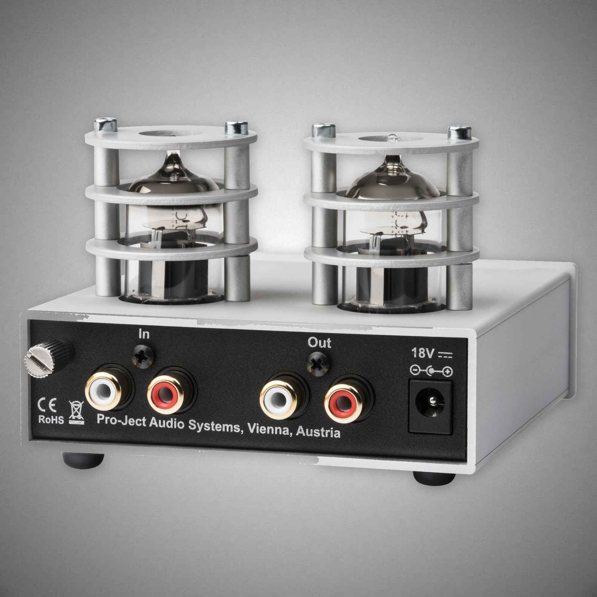 PRO-JECT Phono Tube Box S2 Phono Preamplifier SILVER Rear - DOUGLAS HIFI