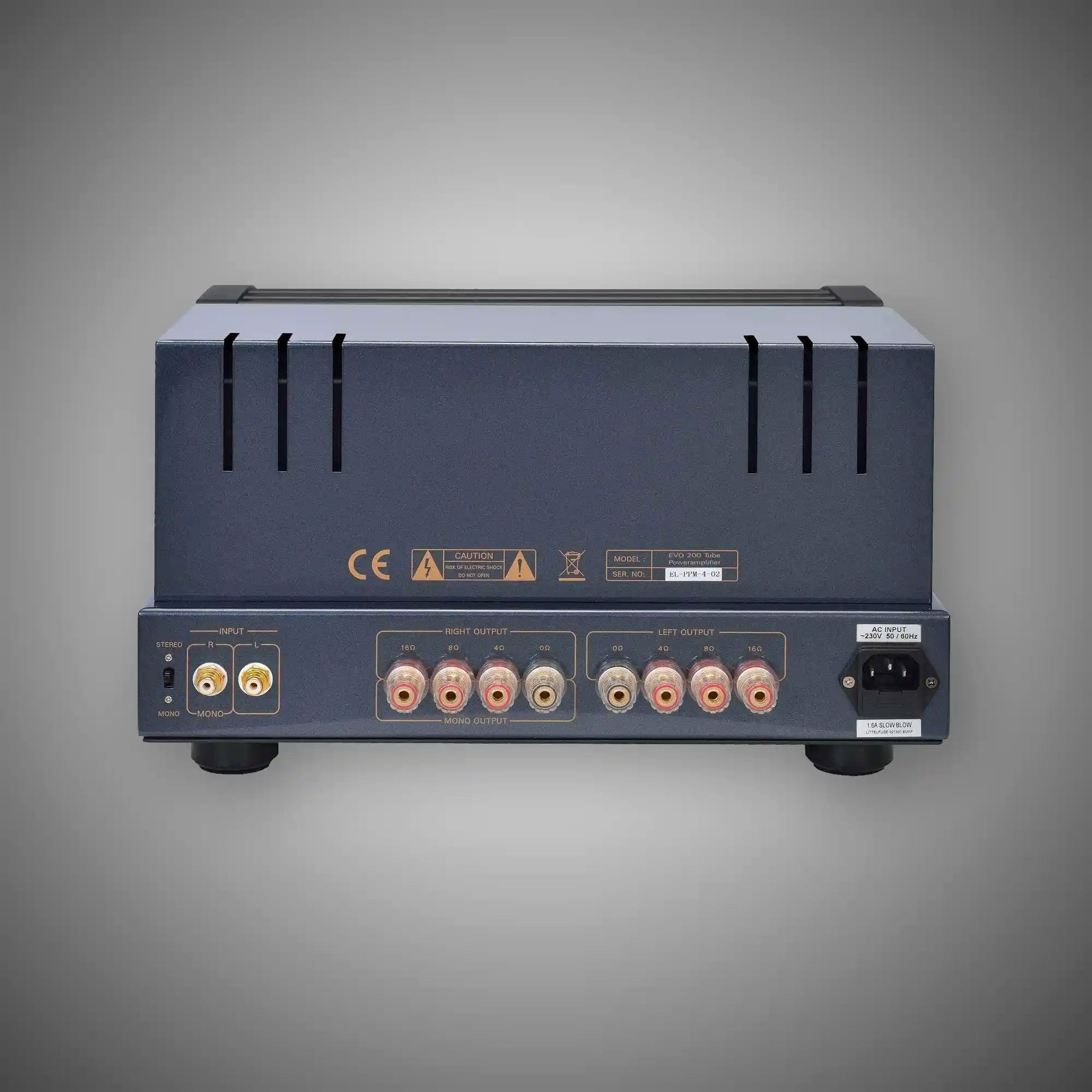PrimaLuna EVO 200 Power Amplifier (BLACK Rear) - DOUGLAS HIFI
