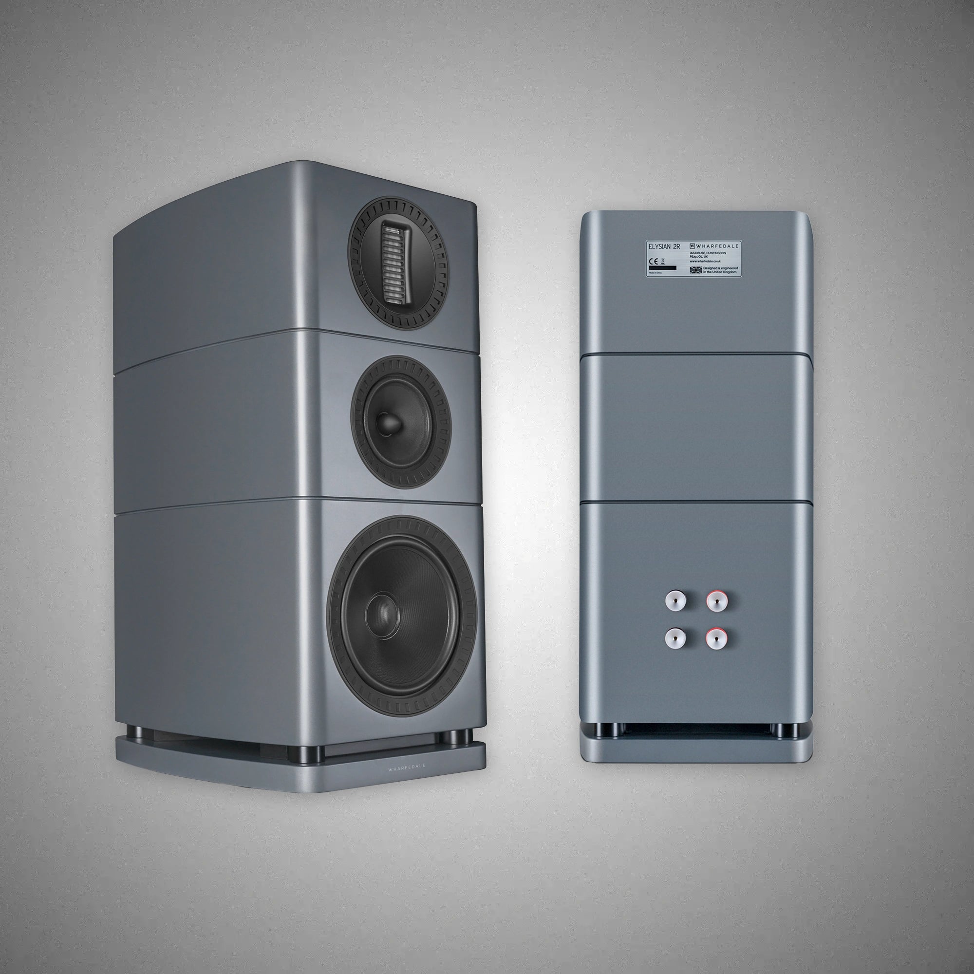 WHARFEDALE Elysian 2R Standmount Speakers Lunar Grey No Stands - DOUGLAS HIFI