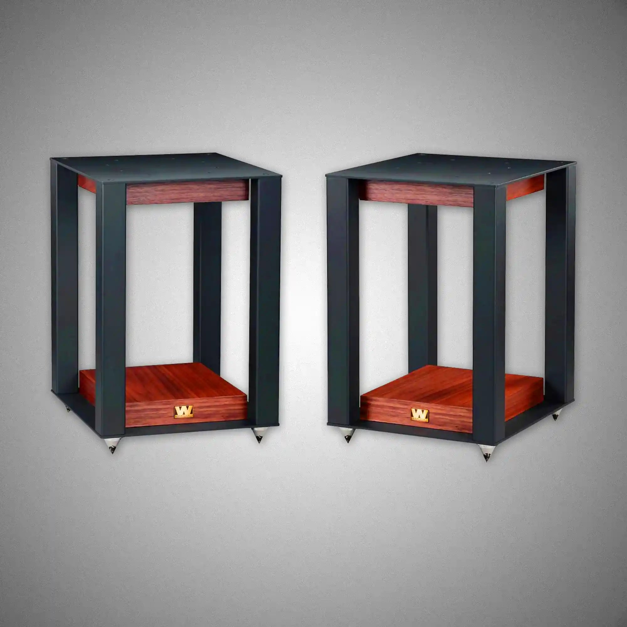 Wharfedale Linton Speaker Stands Mahogany - DOUGLAS HIFI