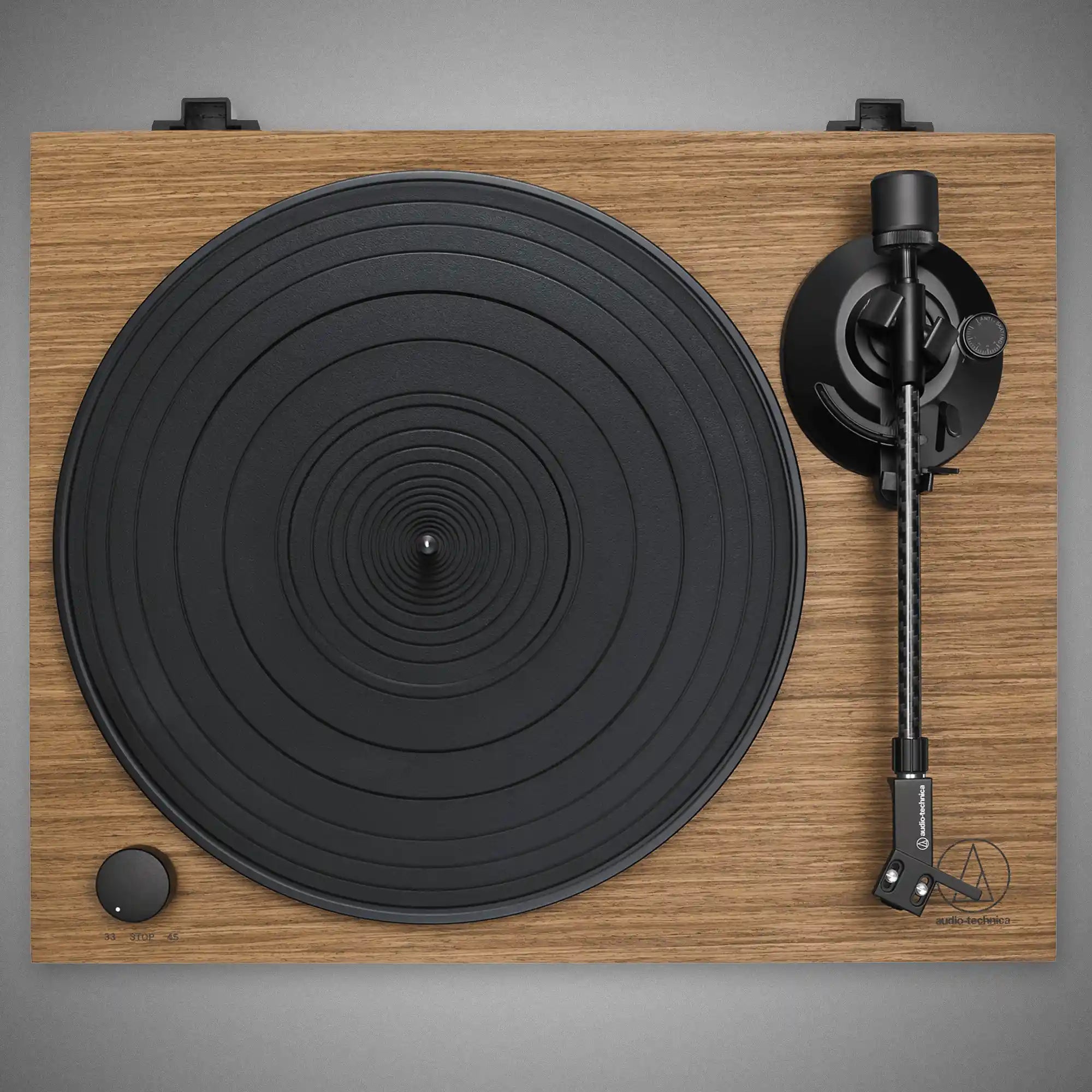audio technica AT-LP40WN Turntable (Walnut) Top View - DOUGLAS HIFI