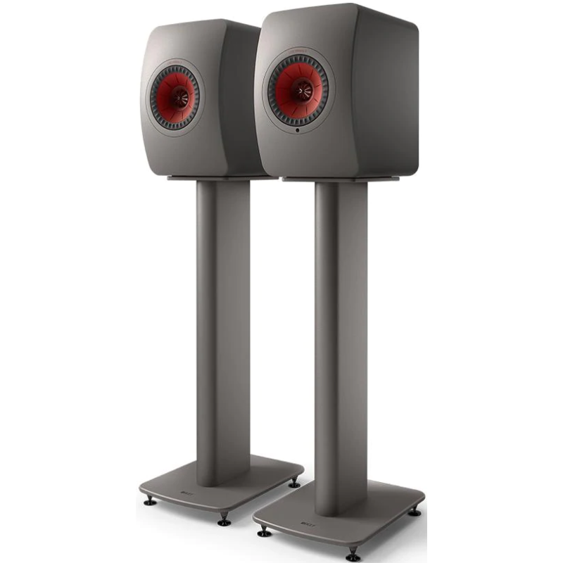 KEF LS50Wireless 2 Titanium Gray on Stand S2 - Douglas HiFi Osborne Park - Perth