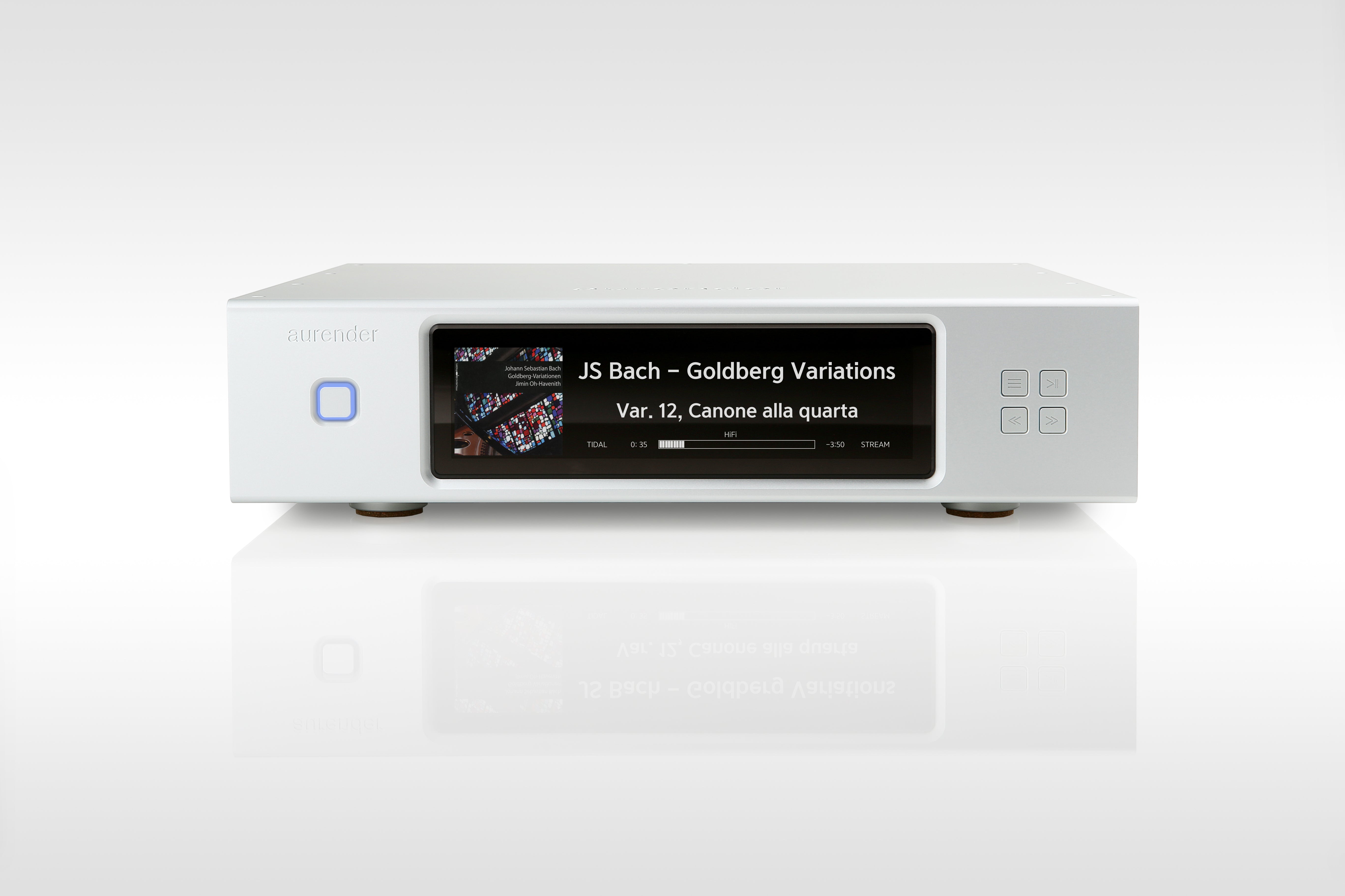 Douglas HiFI - Aurender N20 High Definition Caching Music Server - Streamer - Silver Front Lifestyle - Osborne Park Perth