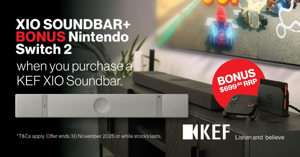 KEF XIO Soundbar x Nintendo Switch 2 Offer !