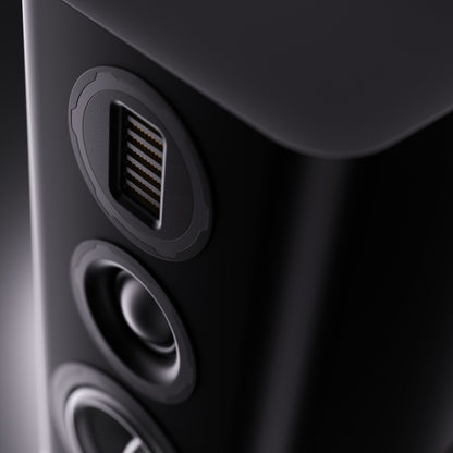 Wharfedale EVO5.2 Bookshelf Speakers Black (Close Up of Tweeter) - DOUGLAS HIFI