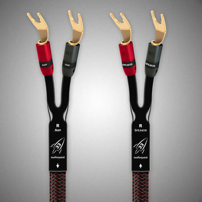 AUDIOQUEST ROCKET 33 Speaker Cable with Gold Spades - DOUGLAS HIFI