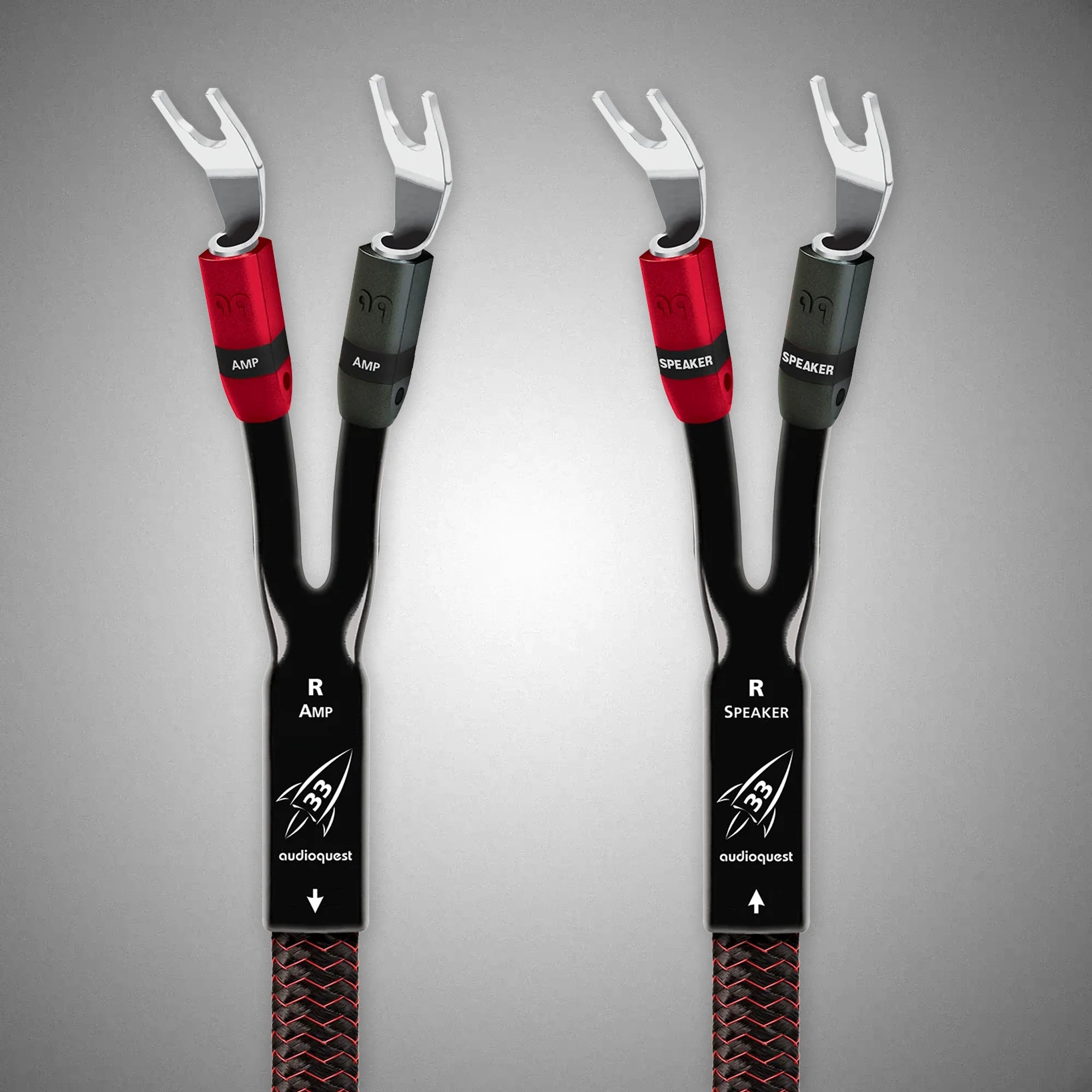 AUDIOQUEST ROCKET 33 Speaker Cable with Silver Spades - DOUGLAS HIFI