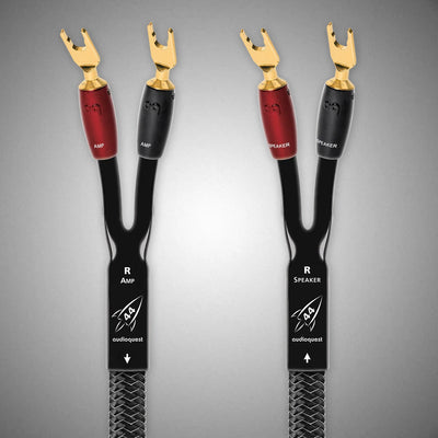 AUDIOQUEST ROCKET 44 Speaker Cable with Gold Spades - DOUGLAS HIFI