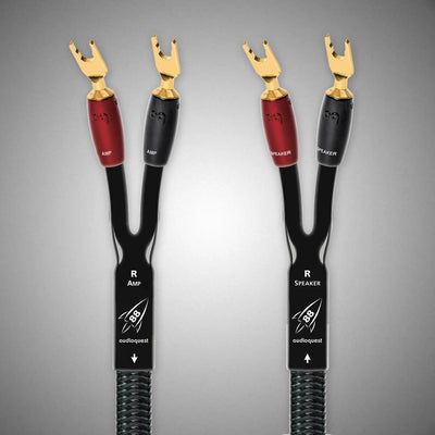 AUDIOQUEST ROCKET 88 Speaker Cable with Gold Spades - DOUGLAS HIFI