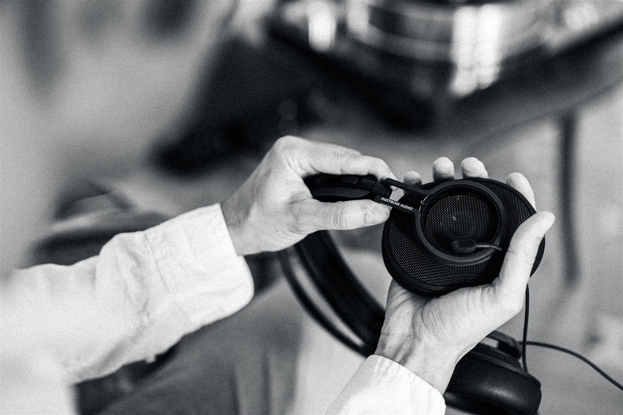 Austrian Audio - the Composer Headphones - B&W shot - Douglas HiFi Perth