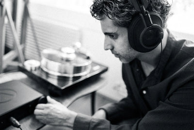 Austrian Audio - the Composer Headphones - B&W Lifestyle shot - Douglas HiFi Perth