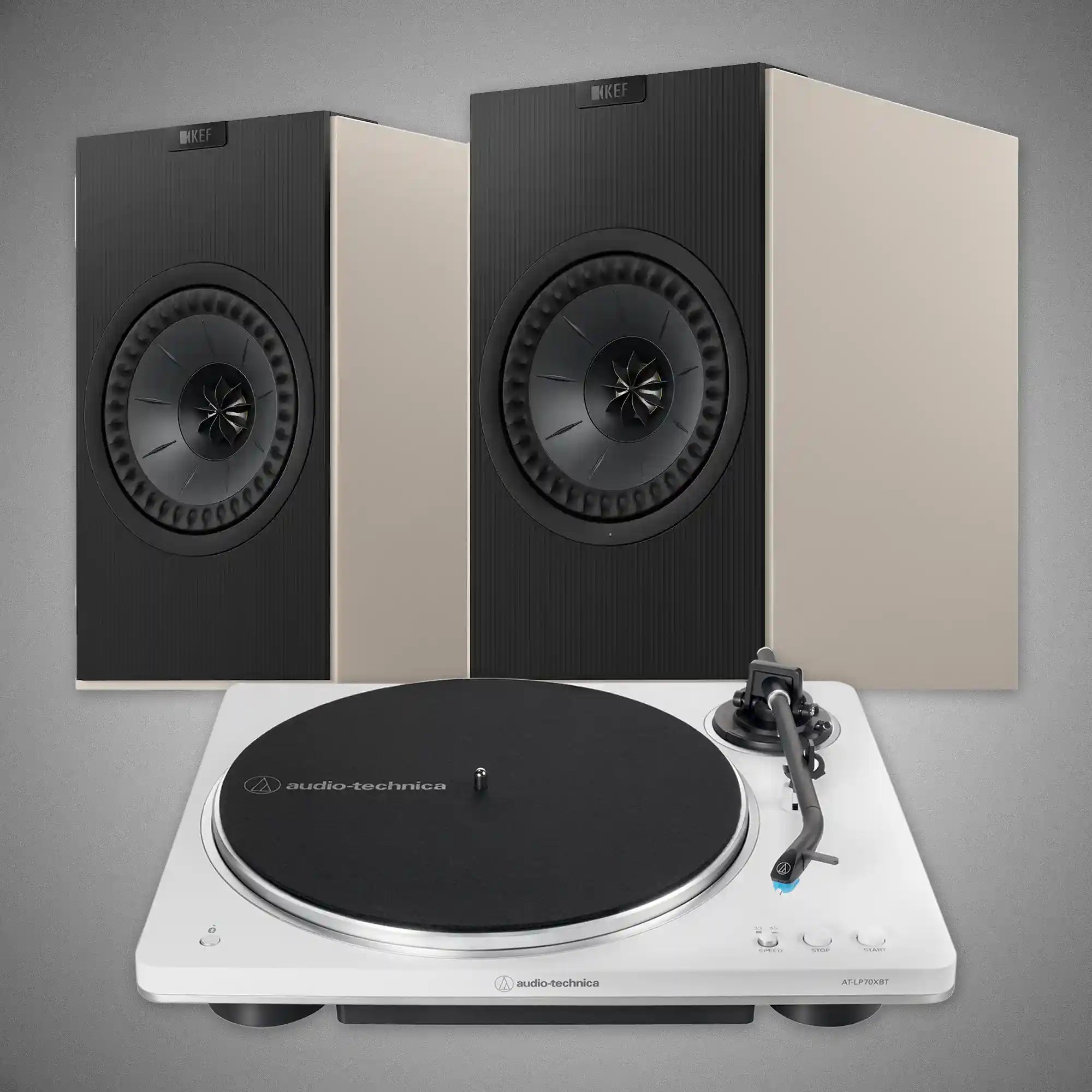 KEF Coda W x Audio Technica AT-LP70XBT Bundle