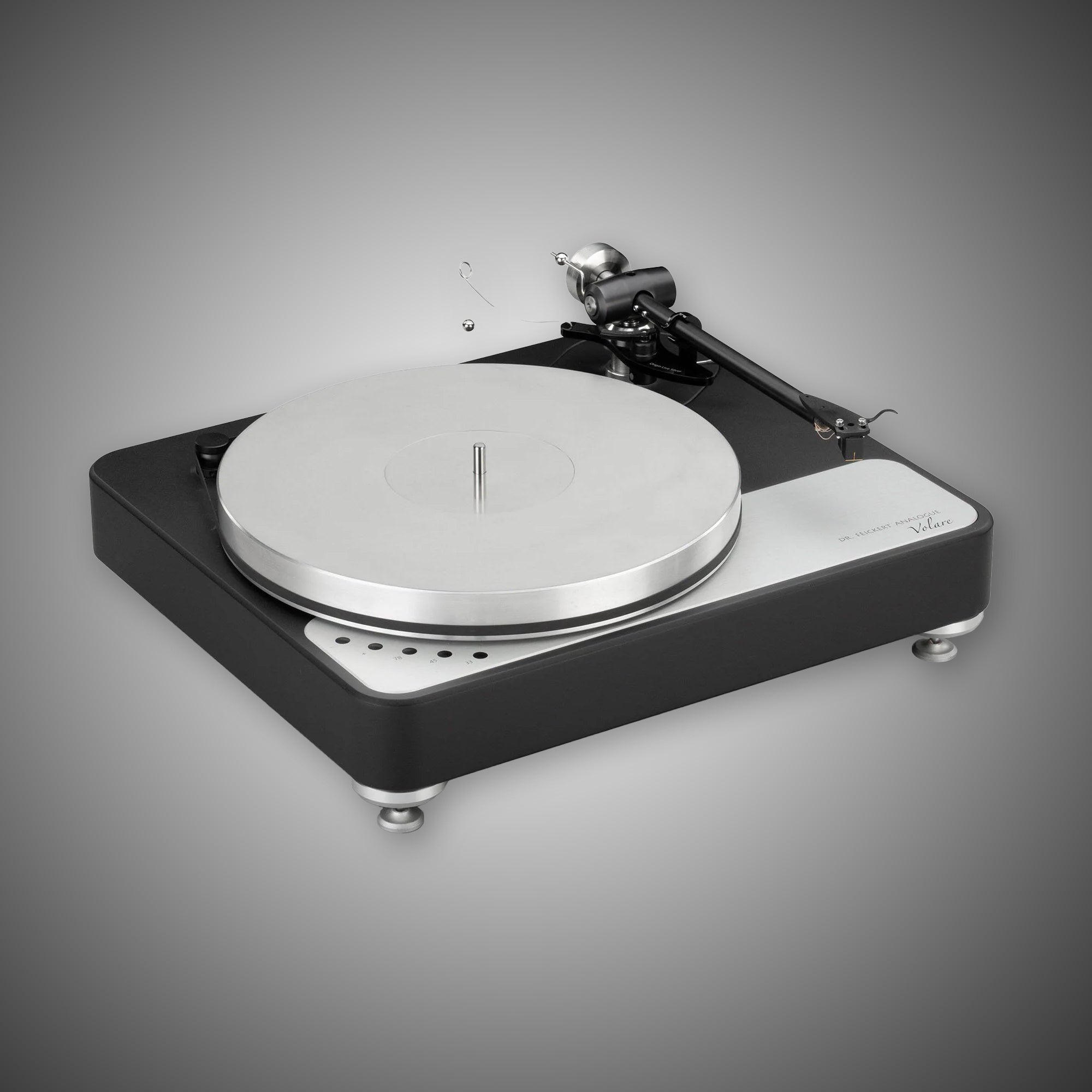 Dr Feickert Volare Turntable Front (Black) - DOUGLAS HIFI