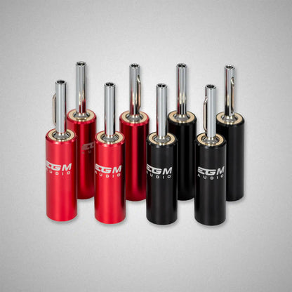 EGM Audio Banana Plugs Sleeved (Rhodium) - DOUGLAS HIFI