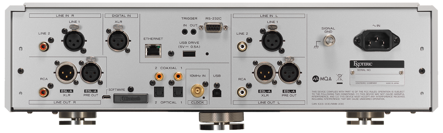 Esoteric N-05XD Network DAC Preamp - REAR - DOUGLAS HiFi