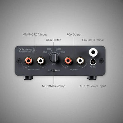 FOSI AUDIO BOX X5 Phono Preamplifier Rear - DOUGLAS HIFI