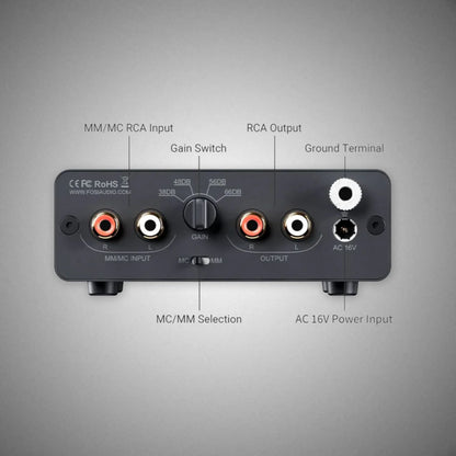 FOSI AUDIO BOX X5 Phono Preamplifier Rear - DOUGLAS HIFI