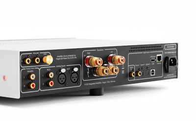 Hegel H150 Streaming Amplifier - Black (rear view) - Douglas HiFi Perth