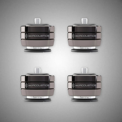 ISOACOUSTICS GAIA III NEO Isolation Footers Dark Chrome - DOUGLAS HIFI