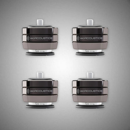 ISOACOUSTICS GAIA III NEO Isolation Footers Dark Chrome - DOUGLAS HIFI