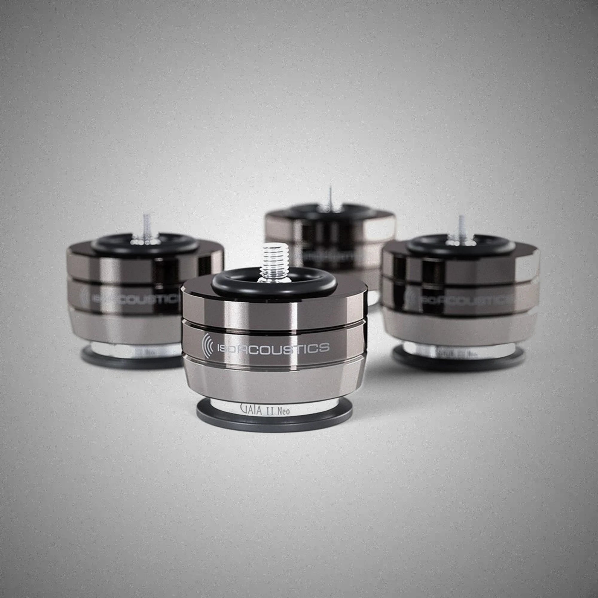 ISOACOUSTICS GAIA II NEO Isolation Footers Dark Chrome - DOUGLAS HIFI
