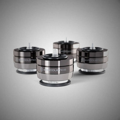 ISOACOUSTICS GAIA II NEO Isolation Footers Dark Chrome - DOUGLAS HIFI