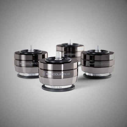 ISOACOUSTICS GAIA II NEO Isolation Footers Dark Chrome - DOUGLAS HIFI