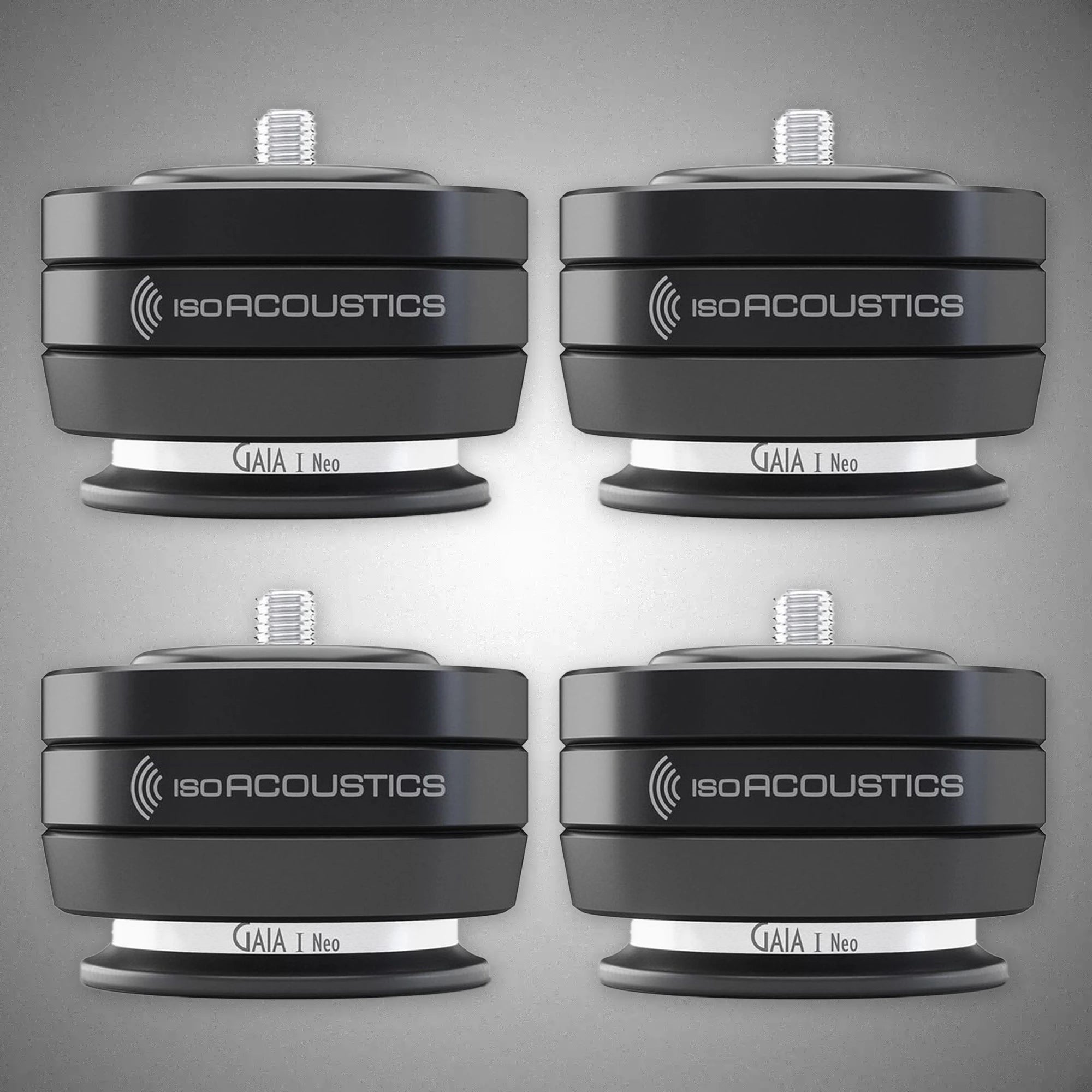 ISOACOUSTICS GAIA I NEO Isolation Footers Satin Black - DOUGLAS HIFI