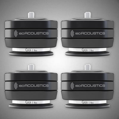 ISOACOUSTICS GAIA I NEO Isolation Footers Satin Black - DOUGLAS HIFI