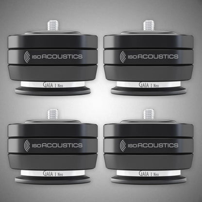 ISOACOUSTICS GAIA I NEO Isolation Footers Satin Black - DOUGLAS HIFI