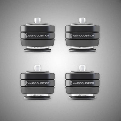 ISOACOUSTICS GAIA III NEO Isolation Footers Satin Black - DOUGLAS HIFI