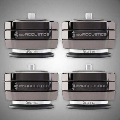 ISOACOUSTICS GAIA I NEO Isolation Footers Dark Chrome - DOUGLAS HIFI