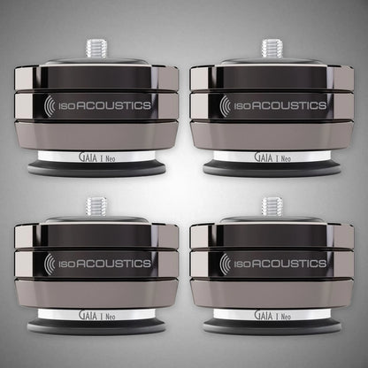ISOACOUSTICS GAIA I NEO Isolation Footers Dark Chrome - DOUGLAS HIFI
