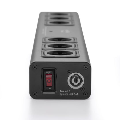 Isotek Sirius V5 16A Hi Current 6 way Filtered Power board C19 Black - Douglas HiFi Perth
