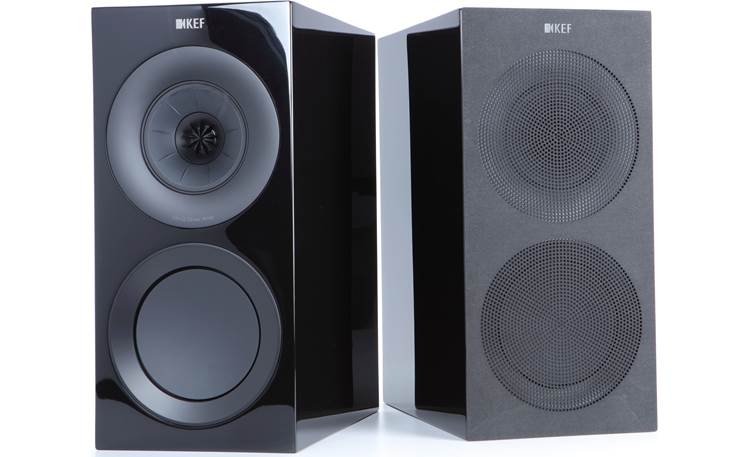 KEF R3 Meta Bookshelf speakers - Black with grille - Douglas HiFi Perth